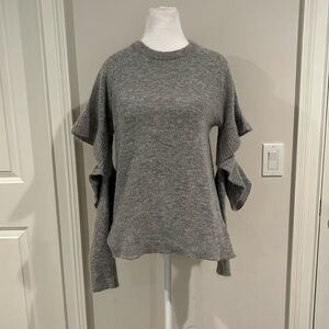 Endless Rose gray open arm sweater size large NWOT